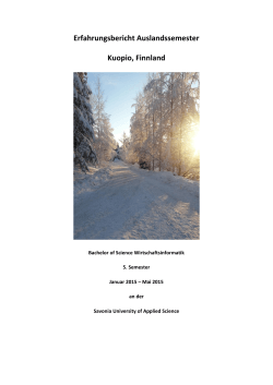 Erfahrungsbericht Auslandssemester Kuopio