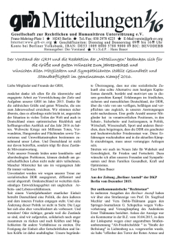 GRH-Mitteilungen 01-2016