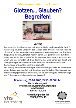 Glotzen&hellip; Glauben? Begreifen!
