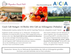 Coach Café Stuttgart: 10.Oktober 2015 Café am