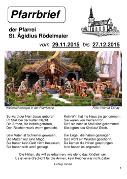Pfarrbrief - Gemeinde Rödelmaier