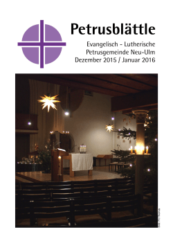 Dezember 2015 - Januar 2016 - Petruskirche