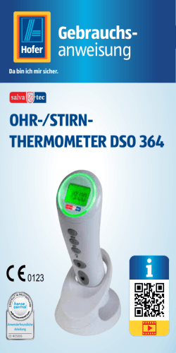 OHR-/STIRN- THERMOMETER DSO 364 Gebrauchs