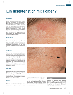 Ein Insektenstich mit Folgen?