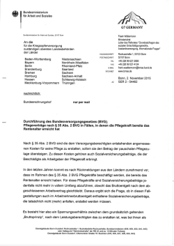 Pflegeverträge nach $ 35 Abs. 2 BVG in Fällen, in denen die