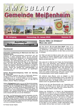 Amtsblatt - Meissenheim