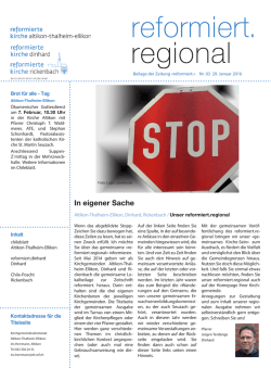 In eigener Sache - Altikon-Thalheim
