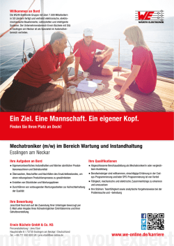 Ein Ziel. Eine Mannschaft. Ein eigener Kopf.