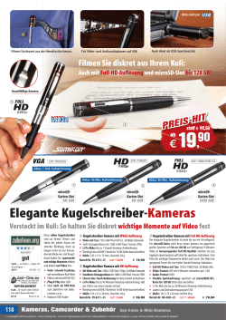 Elegante Kugelschreiber-Kameras