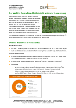 Der Wald in Deutschland leidet nicht unter der Holznutzung