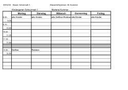 2015/16 Klasse: Schürmatt 1 Klassenlehrperson: M. Kummer