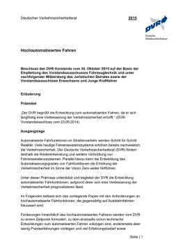 Hochautomatisiertes Fahren