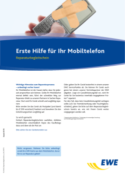 Erste Hilfe für Ihr Mobiltelefon
