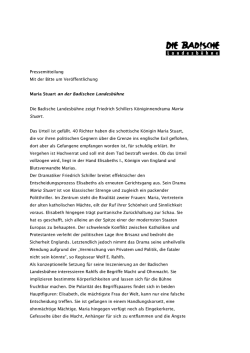 Maria Stuart Interview mit Regieteam