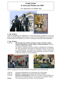 Gro&szlig;e Geister in Jena und Weimar