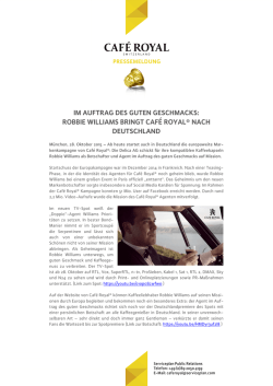 IM AUFTRAG DES GUTEN GESCHMACKS: ROBBIE WILLIAMS