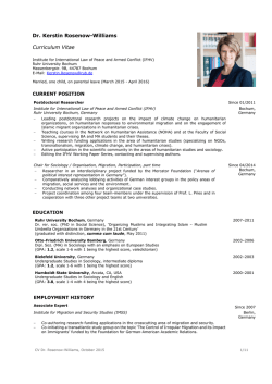 Dr. Kerstin Rosenow-Williams Curriculum Vitae