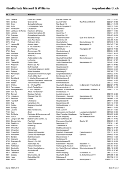 H&auml;ndlerliste Maxwell & Williams