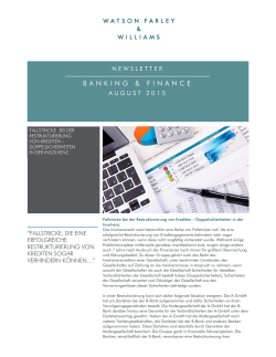 BANKING & FINANCE - Watson Farley & Williams