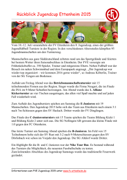 Rückblick Jugendcup Ettenheim 2015