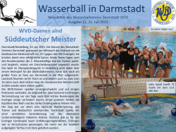Wasserball in Darmstadt Newsletter des Wasserballvereins