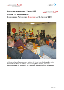 Workshop in Sparwiesen am 03.11.2015