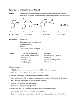 Synthese und Bestimmung von Acetylsalicylsäure