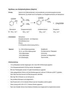 Synthese und Bestimmung von Acetylsalicyls&auml;ure
