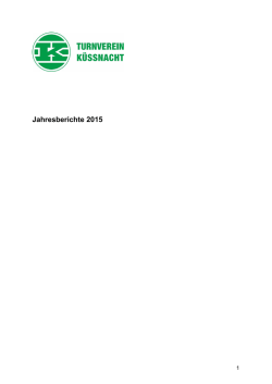 Jahresberichte 2015 - Turnverein K&uuml;ssnacht