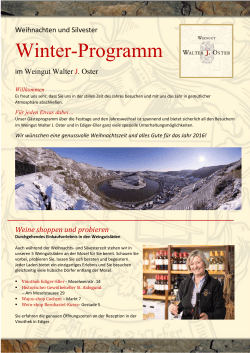 Winter-Programm - Weingut Walter J. Oster