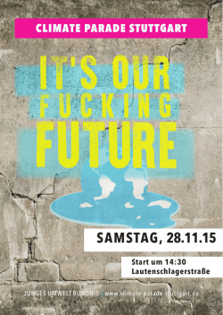 Flyer für die CLIMATE PARADE STUTTGART 2015