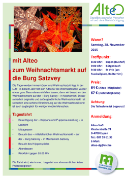 Weihnachtsfahrt Satzvey