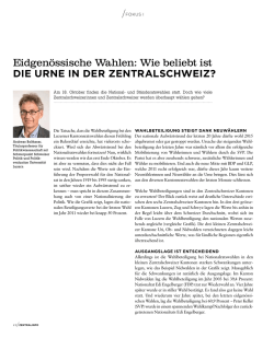Eidgen&ouml;ssische Wahlen: Wie beliebt ist DIE URNE IN DER