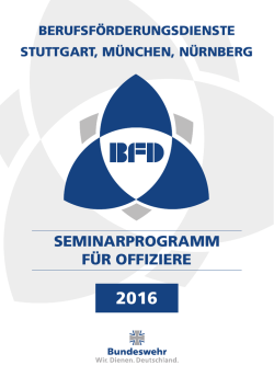 seminarprogramm für offiziere - Berufsförderungsdienst