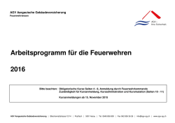 Arbeitsprogramm 2016 - Aargauische Gebäudeversicherung