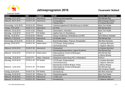 Jahresprogramm FW Nottwil 2016
