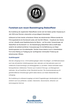 Basislehrgang Stabsoffizier - Führungsakademie der Bundeswehr