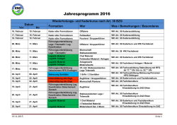 Jahresprogramm 2016