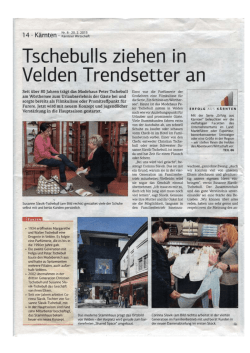 Tschebulls ziehen in Velden Trendsetter an