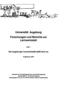 Universität Augsburg Forschungen und Berichte zur Lernwerkstatt
