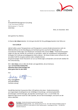 An SCHULMEISTER Management Consulting z. Hd. Frau Sharon