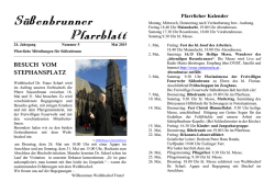 Pfarrblatt Mai - Pfarre Süßenbrunn