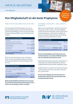 IHR PLUS AN LEISTUNG - Volksbank Breisgau Nord
