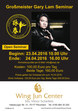 Gro&szlig;meister Gary Lam Seminar