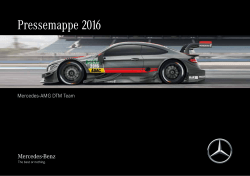 Mercedes-AMG DTM Team - Pressemappe 2016