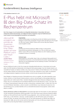 E-Plus hebt mit Microsoft BI den Big-Data