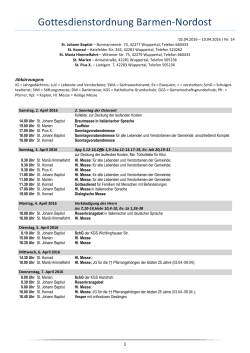 Gottesdienstordnung 02.04.-10.04.2016 - Nr. 14