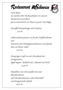 Gerne unterbreiten wir Ihnen ein paar Vorschl