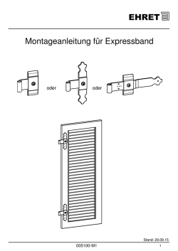 EHRET Montageanleitung f&uuml;r Expressband