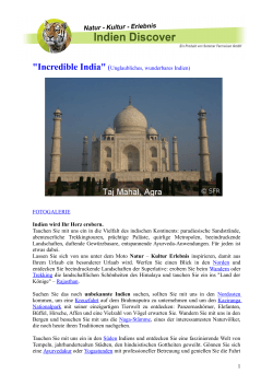 "Incredible India" (Unglaubliches, wunderbares Indien)